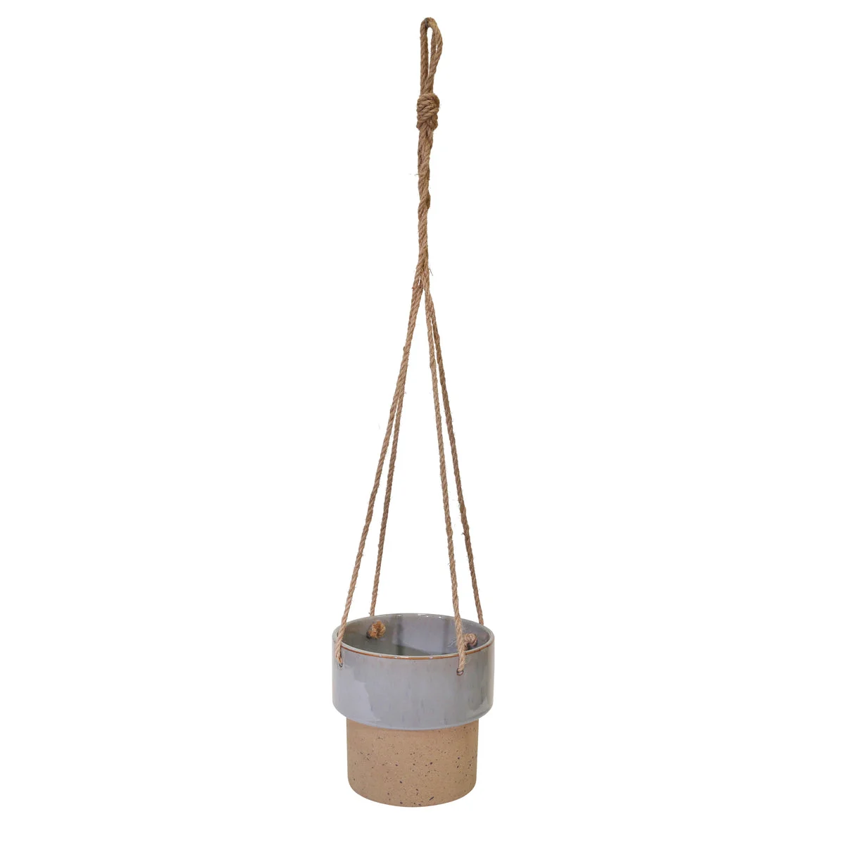 Sagebrook Home Speckled Gray Hanging Planter