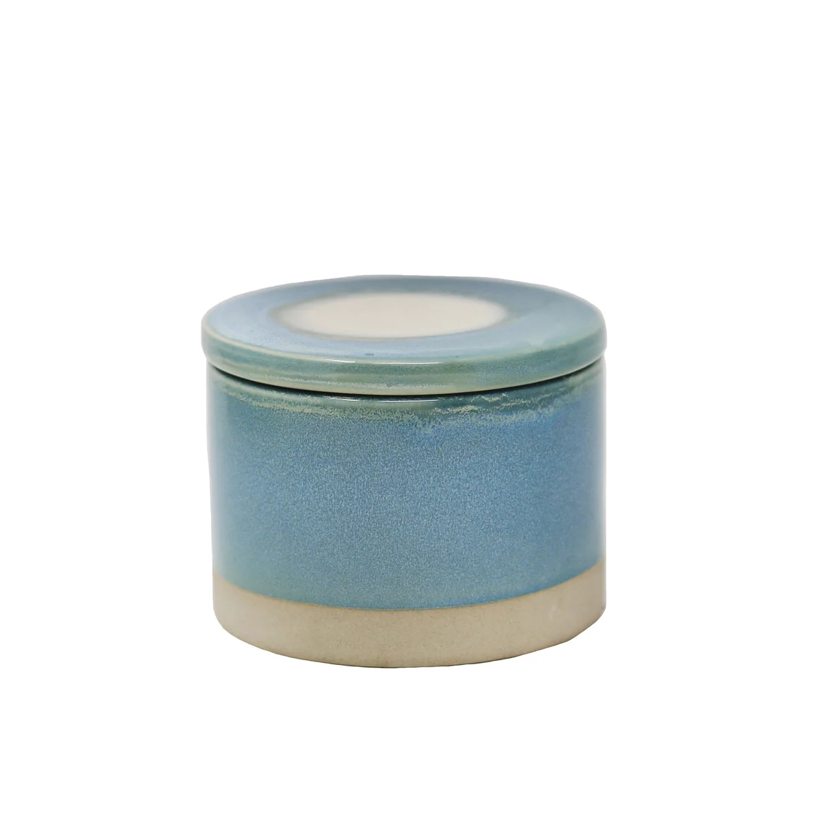 Sagebrook Home Round Blue Glazed Box