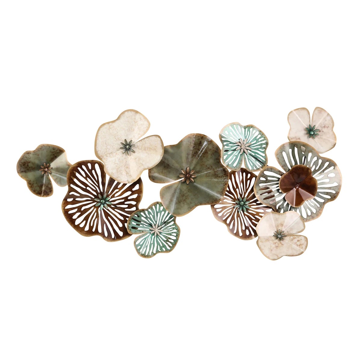 Sagebrook Home Metal 47`` Floral Wall Decor, Multi - Wb