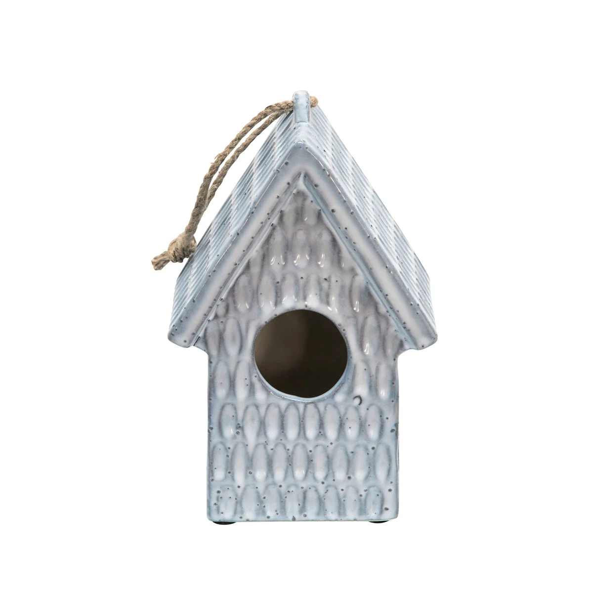 Sagebrook Home 10`` Hammered Decorative Bird House, Ivory