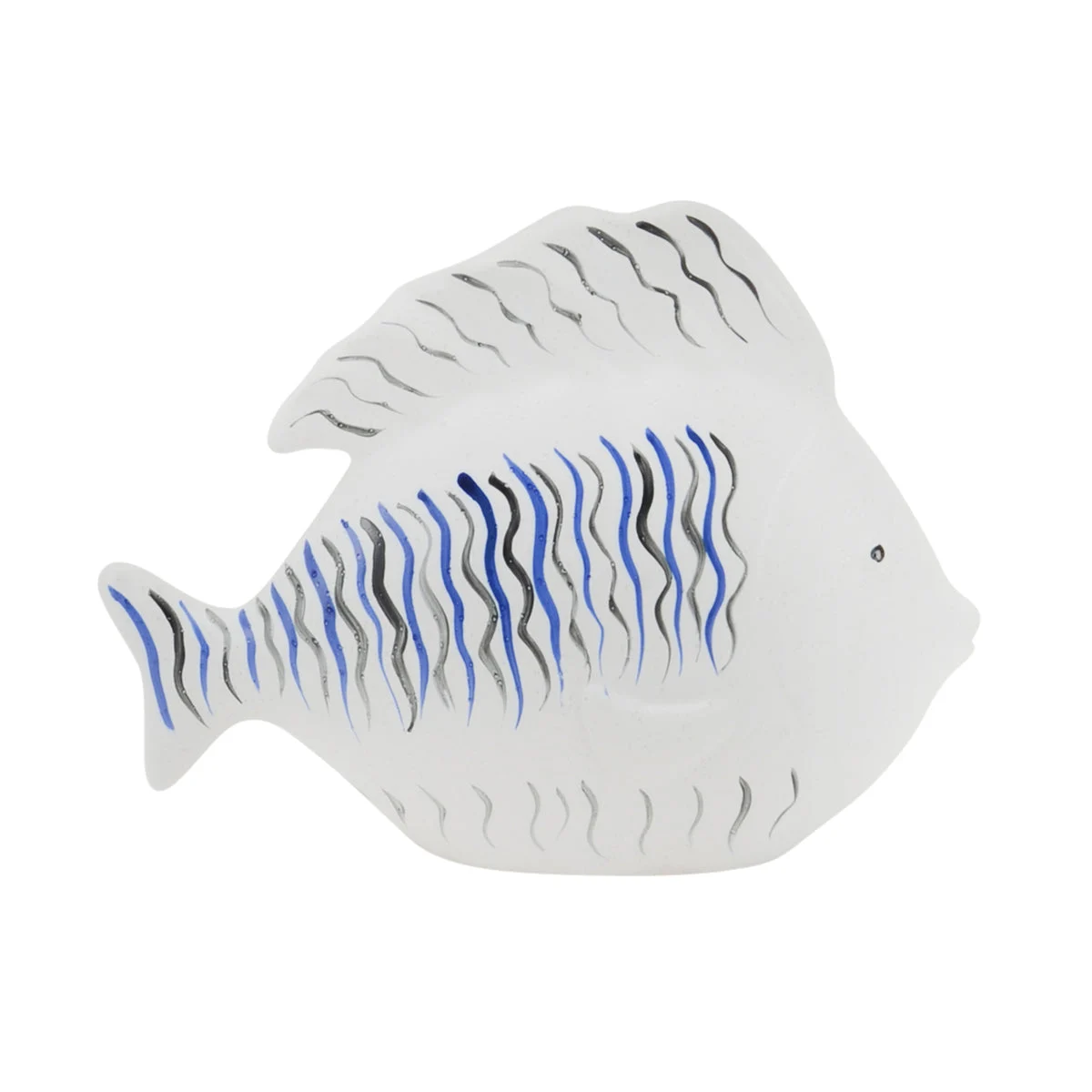 Sagebrook Home Ceramic 9.5`` Fish Blue/White
