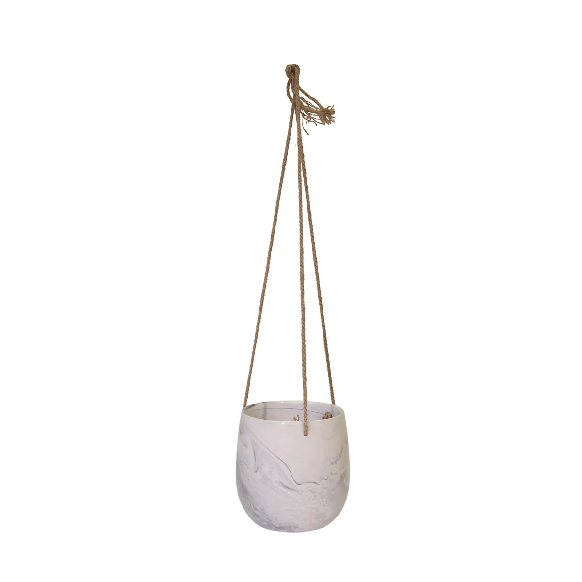 Sagebrook Home 13742-01 6.5" Hanging Gray Marble Planter