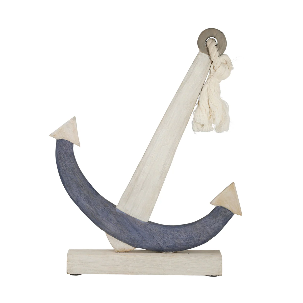 Sagebrook Home 13797 14.75" Wooden Anchor On Base, Multi