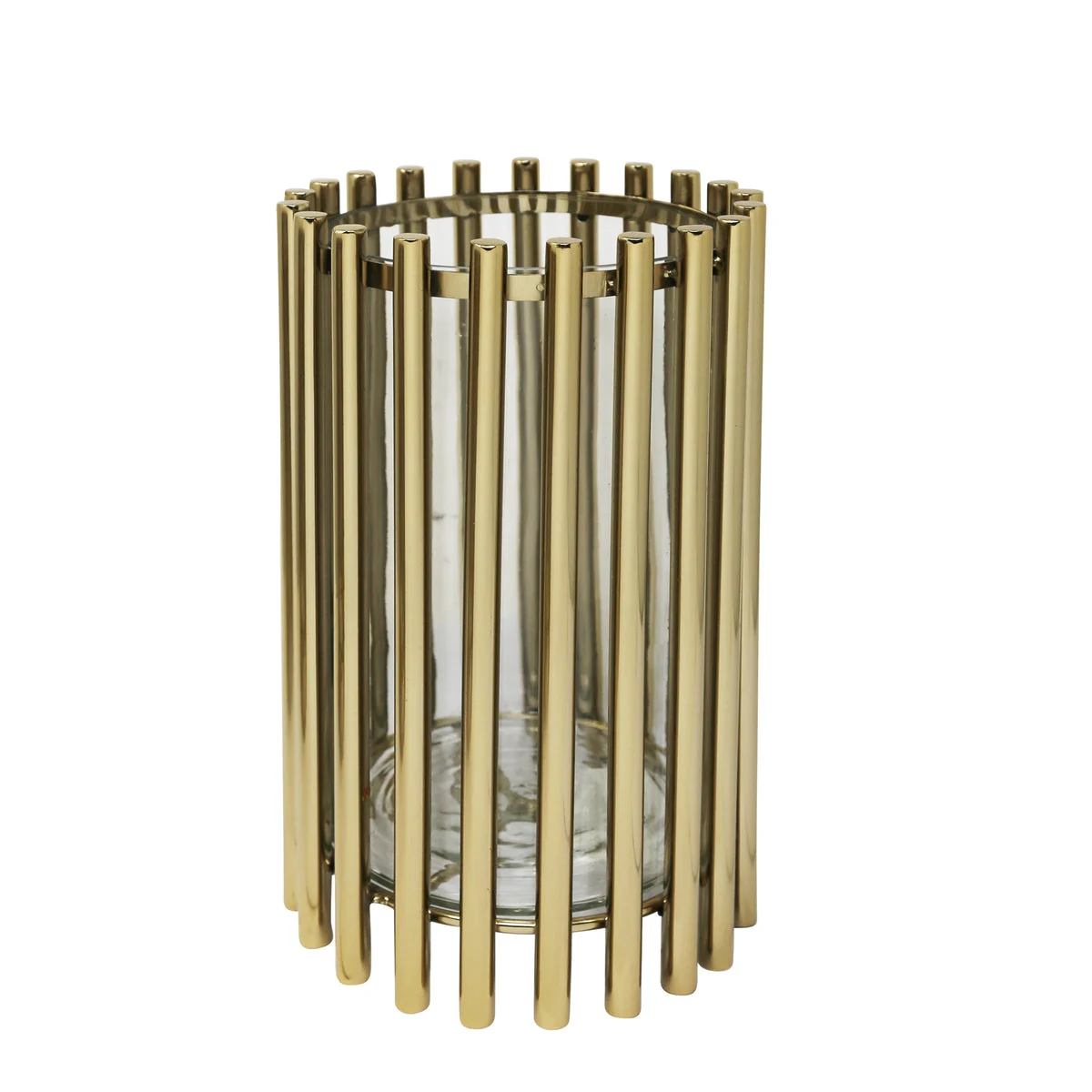 Sagebrook Home 11.5`` Metal Hurricane W/ Glass, Gold