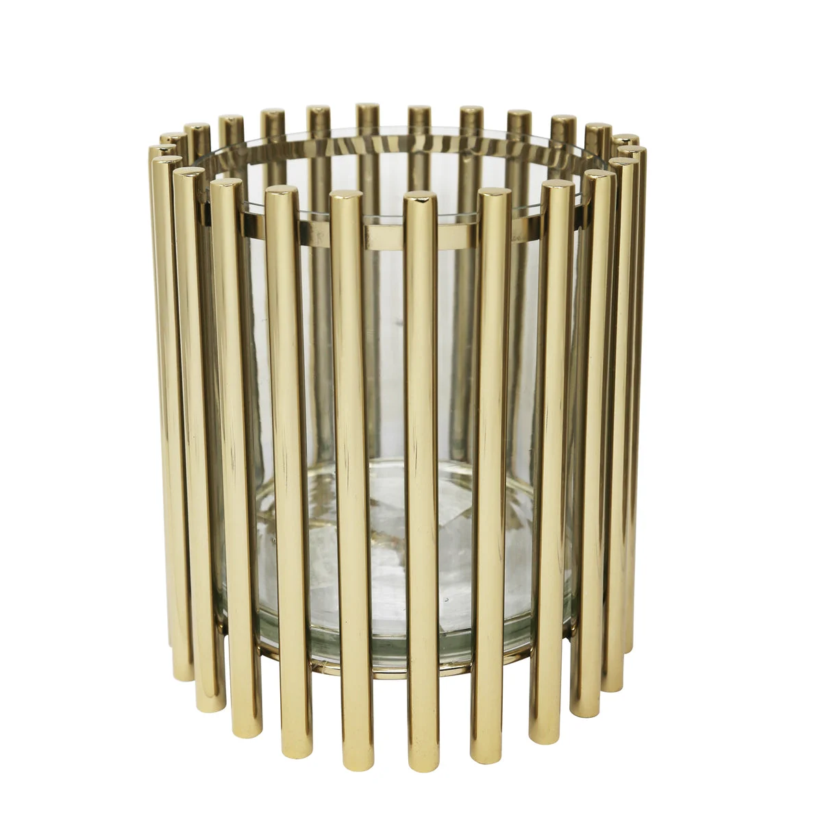 Sagebrook Home 9.5`` Metal Hurricane W/ Glass, Gold