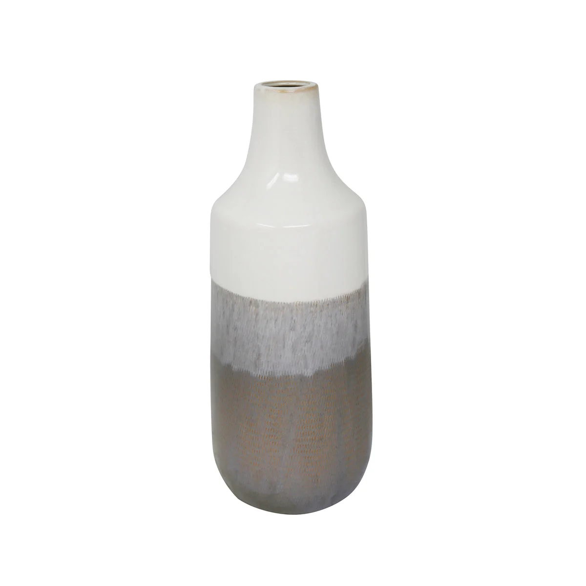 Sagebrook Home Ceramic 14.5" Vase, Multi Gray