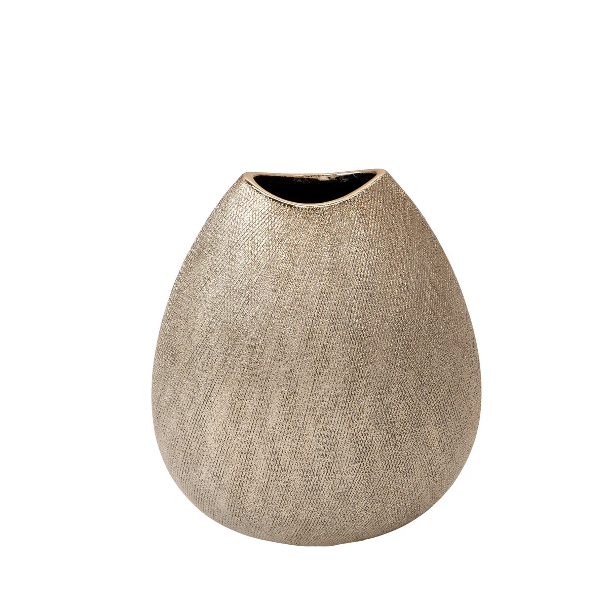 Sagebrook Home Ceramic 10.75" Vase, Champagne