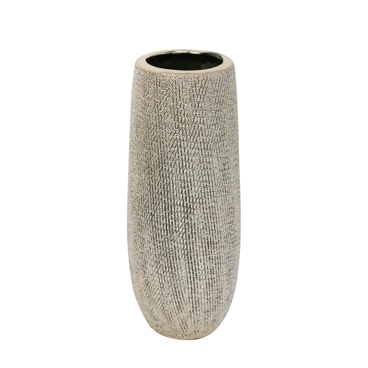Sagebrook Home Ceramic 9.75" Vase,Champagne