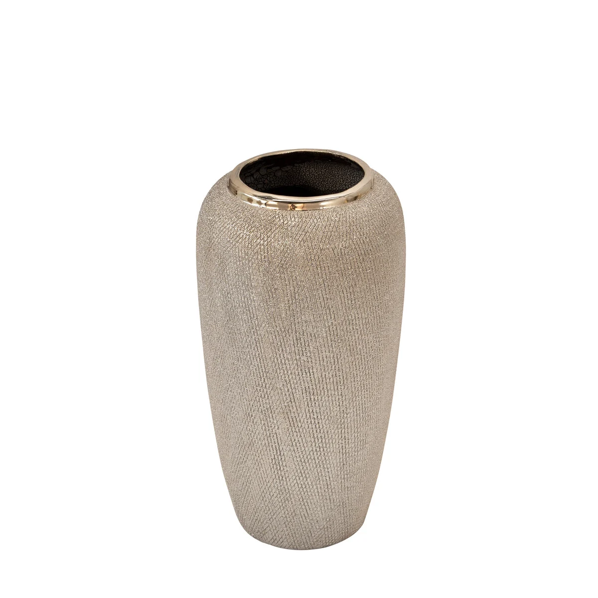 Sagebrook Home Ceramic 12.25" Vase, Champagne