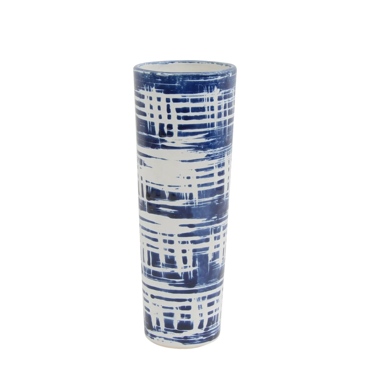 Sagebrook Home Ceramic Vase 12``H, White/ Blue