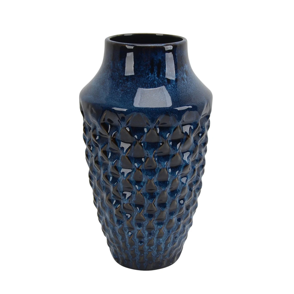 Sagebrook Home Ceramic Vase 12"H, Blue