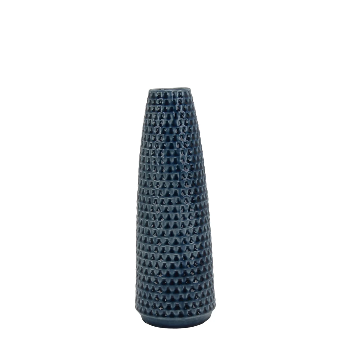 Sagebrook Home Hammered Ceramic Vase, 14``H, Blue