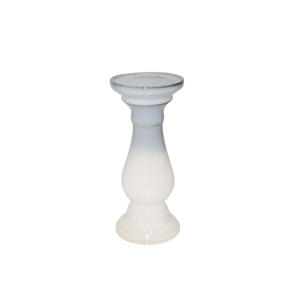 Sagebrook Home 13900-10 9.75" Ceramic Candle Holder, Blue/White