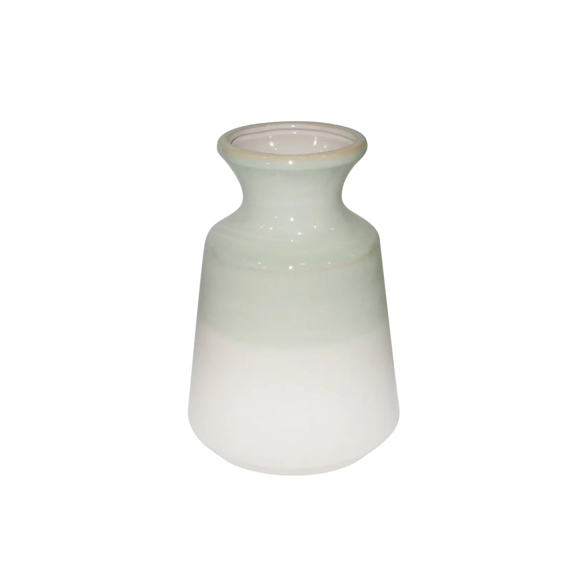 Sagebrook Home 13900-13 8.75" Ceramic Vase, Green/White