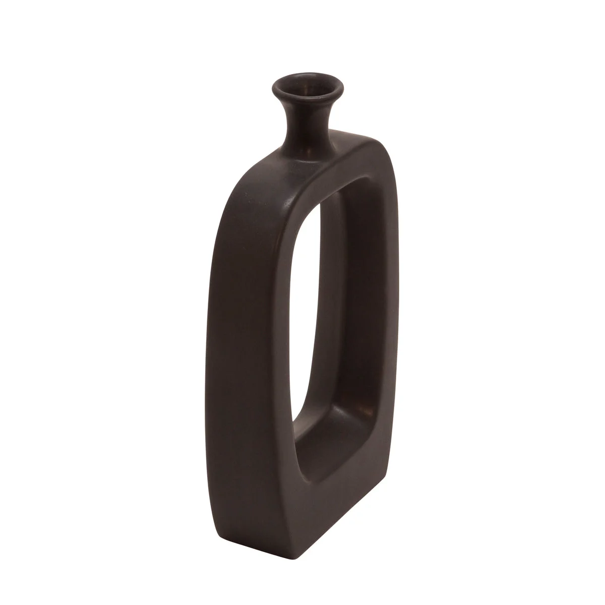 Sagebrook Home 14" Vase W/Cutout, Black