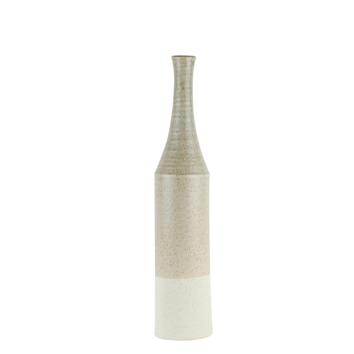 Sagebrook Home Ceramic 24`` Bottle Vase, Beige
