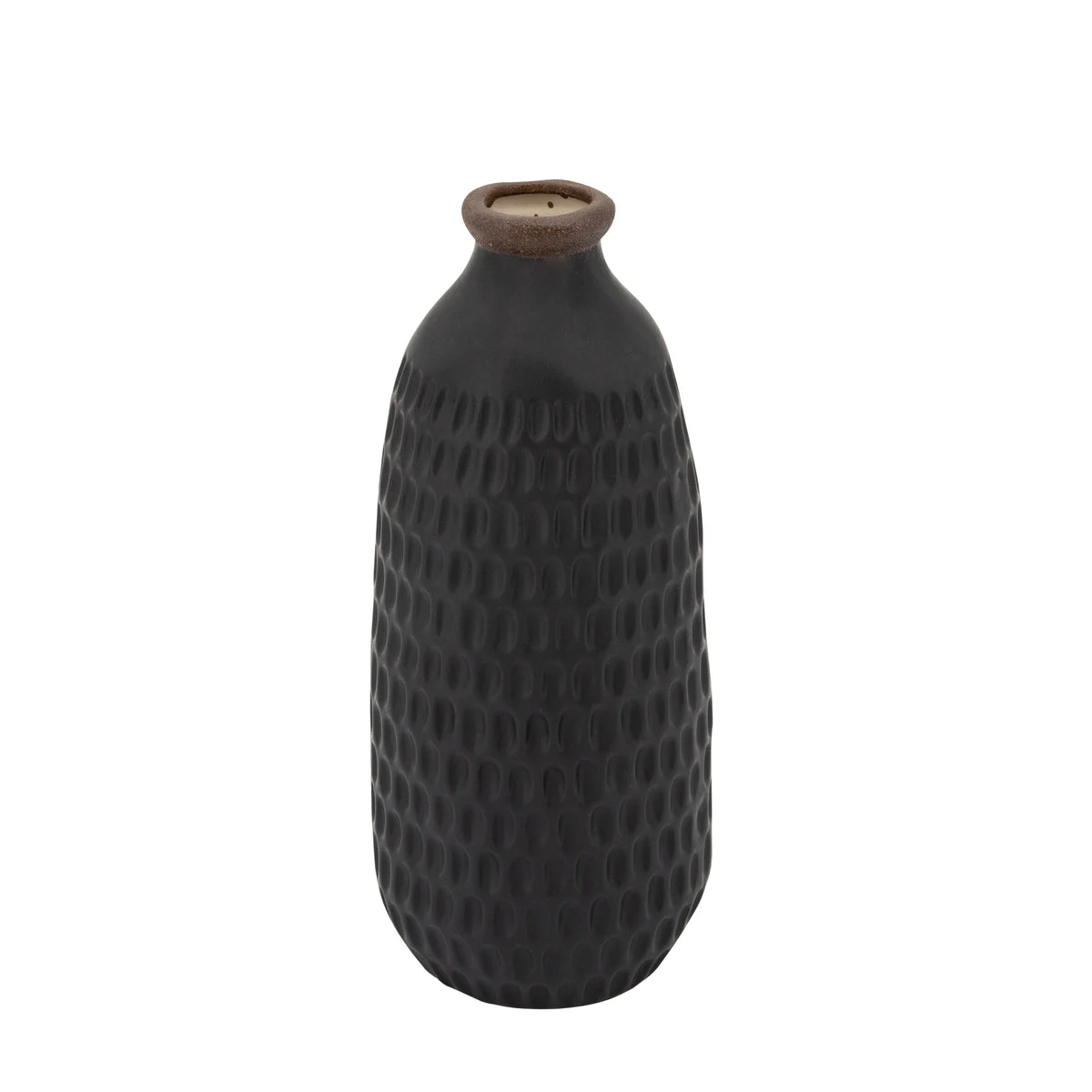 Sagebrook Home 12`` Dimpled Vase, Black