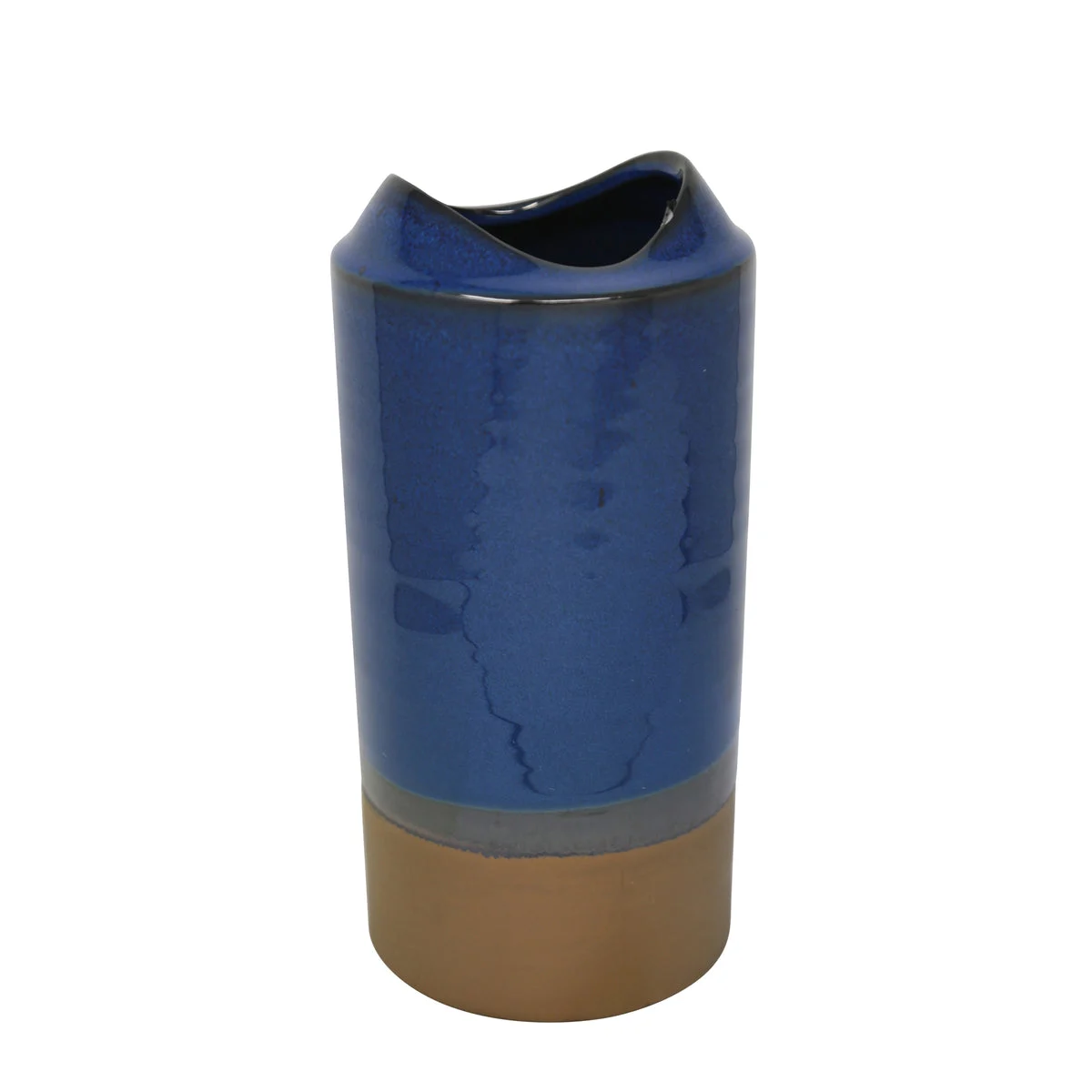Sagebrook Home Ceramic Vase 10.75``, Blue / Brown