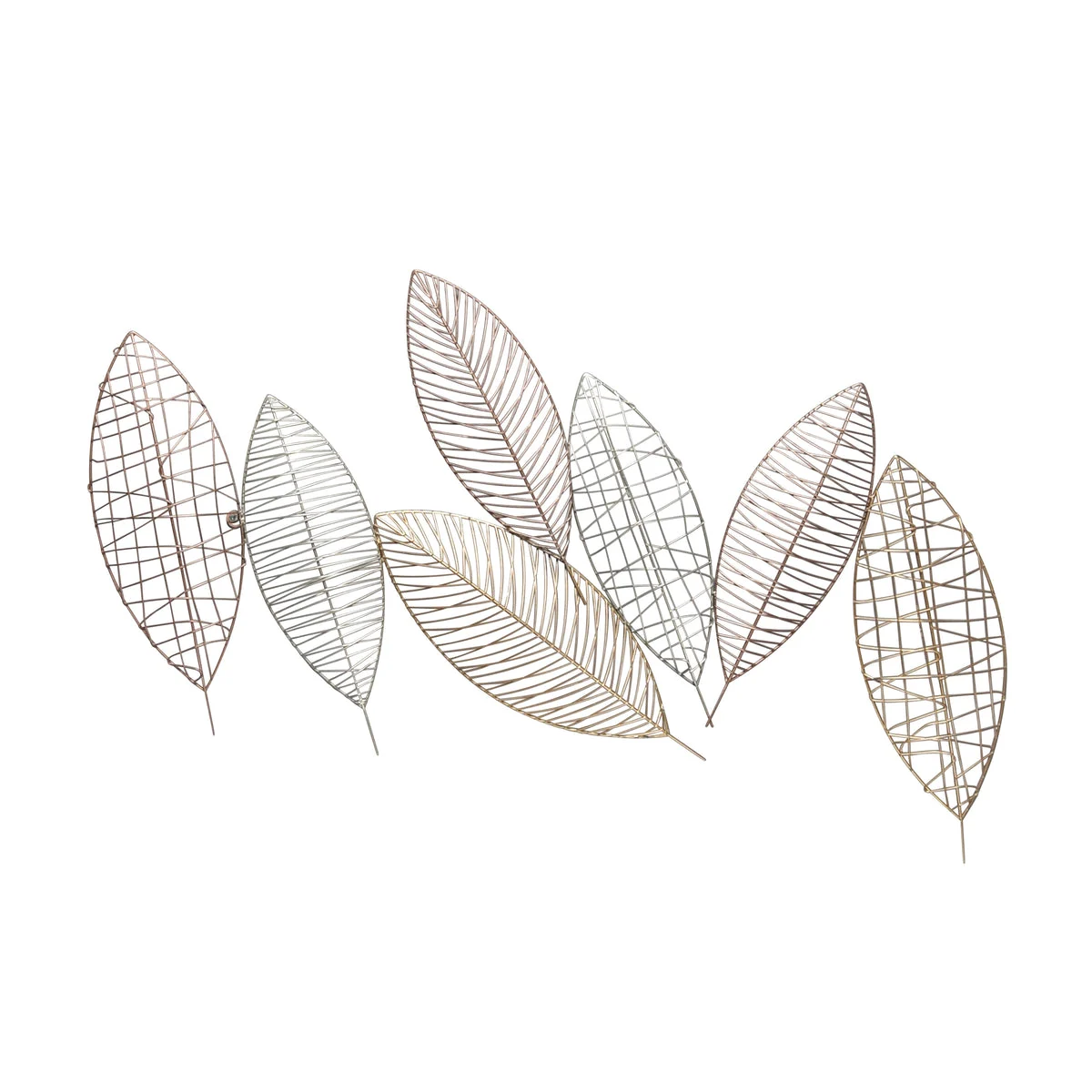 Sagebrook Home 13938 38.25" Metal Leaf Wall Decor, Multi, Wb