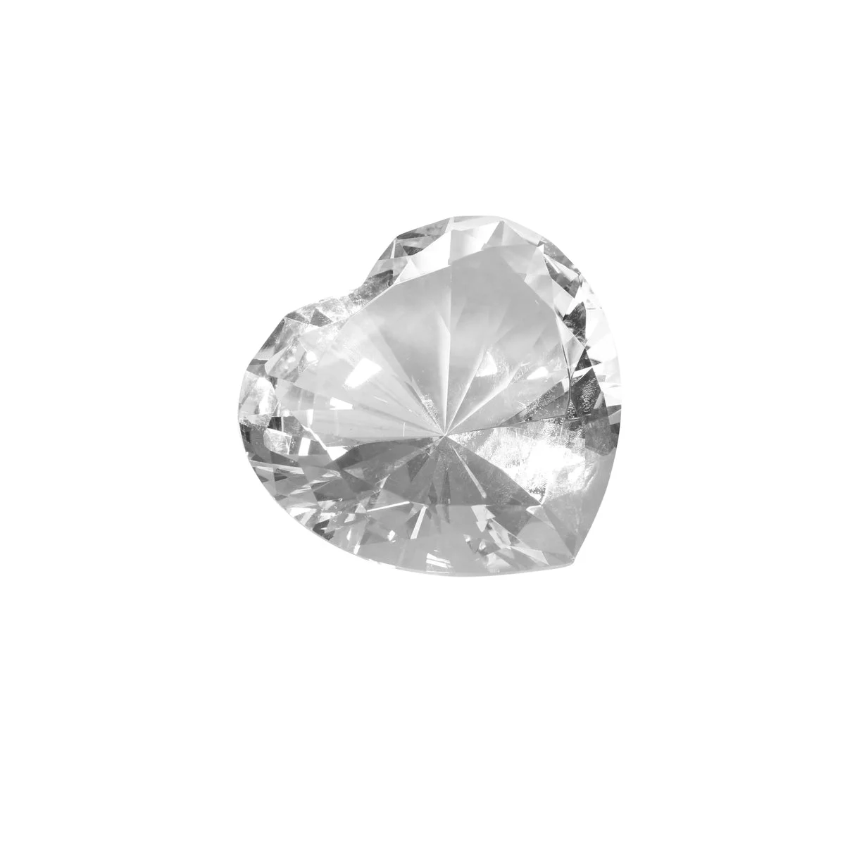 Sagebrook Home Glass Heart Diamond, Clear, 4"