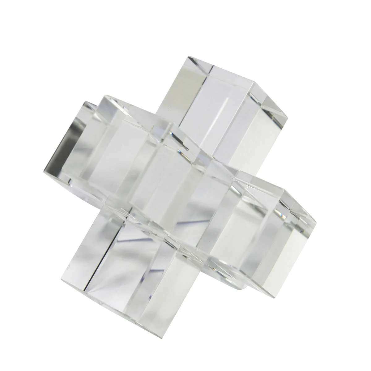 Sagebrook Home Crystal Geometric Object, Clear