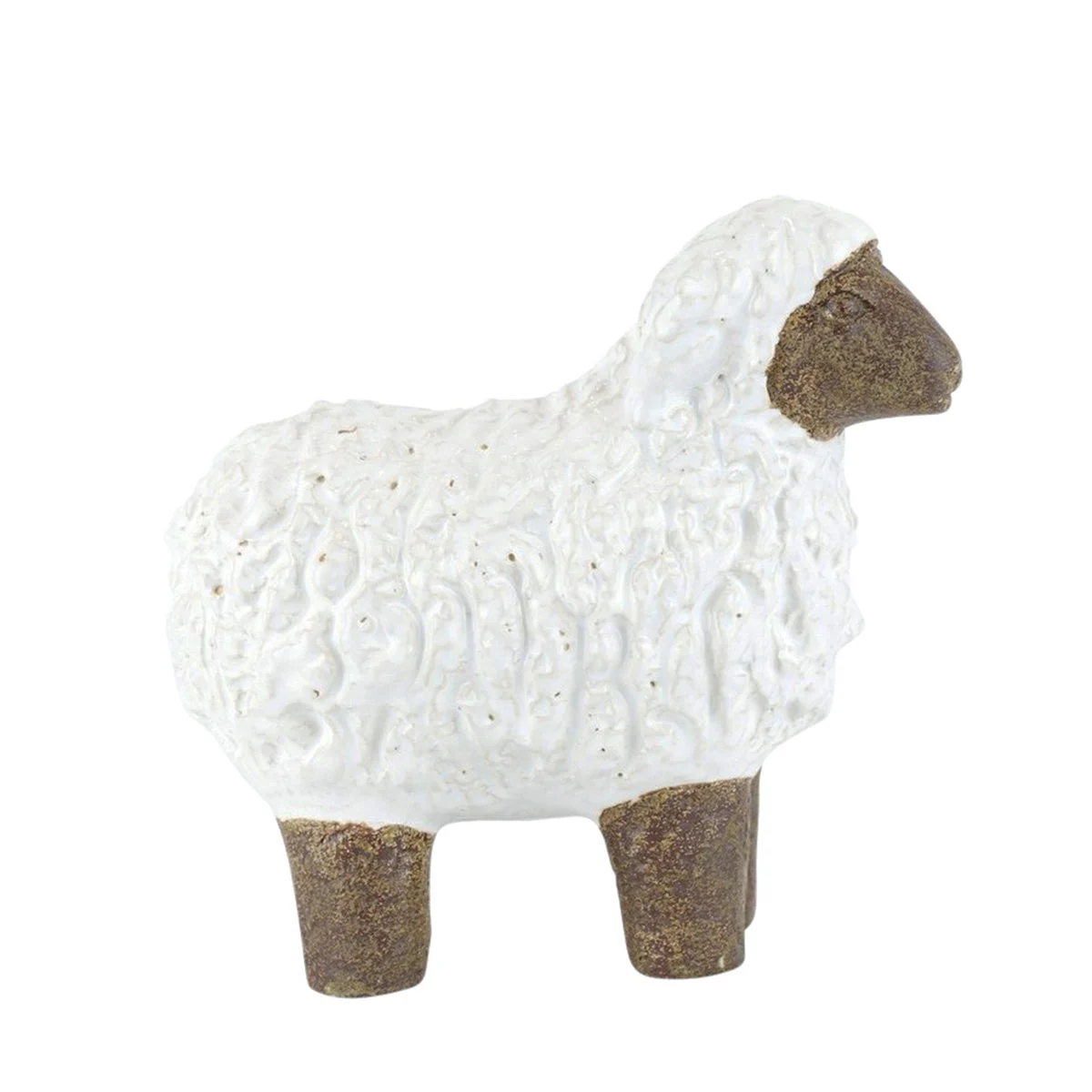 Sagebrook Home 14007-01 8" Ceramic Standing Sheep, White