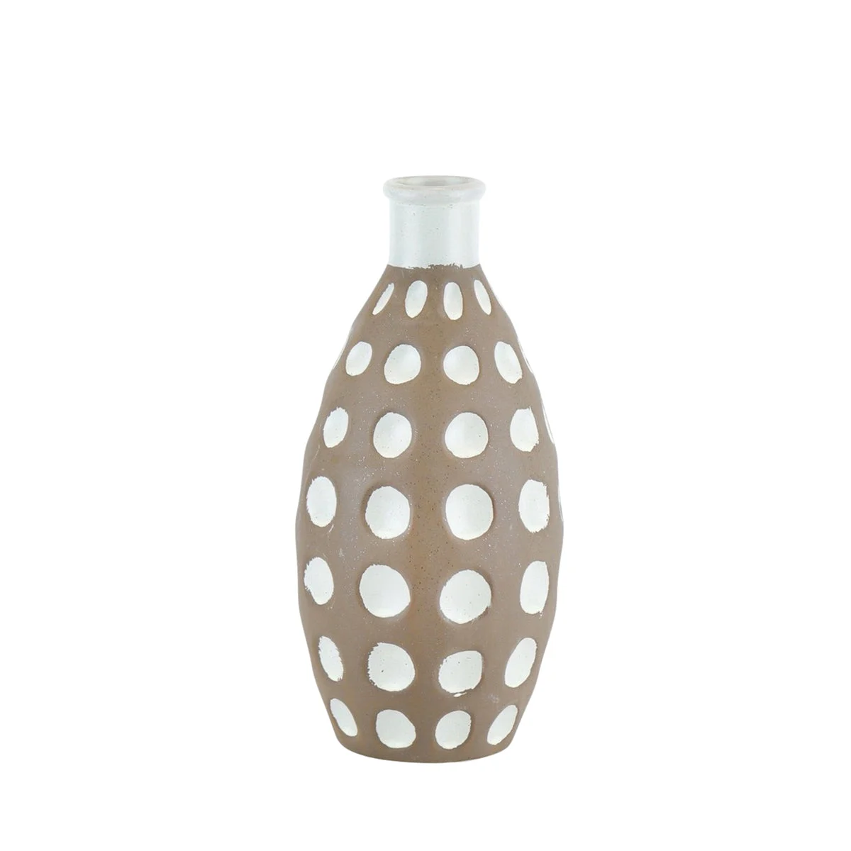 Sagebrook Home Ceramic Concave Bubbles Vase,11``, Brown