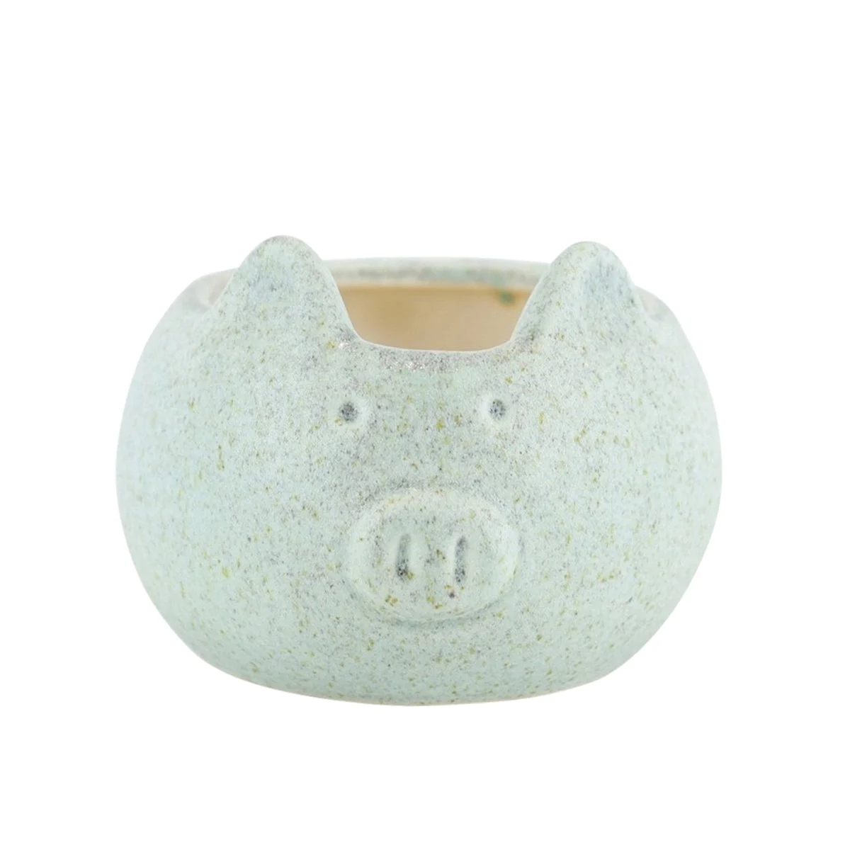 Sagebrook Home 14020-01 7" Pig Planter, Green