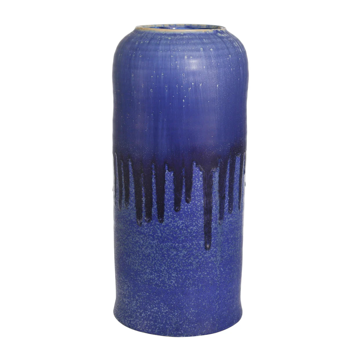 Sagebrook Home Ceramic Drip Glaze Vase , 15``,Blue