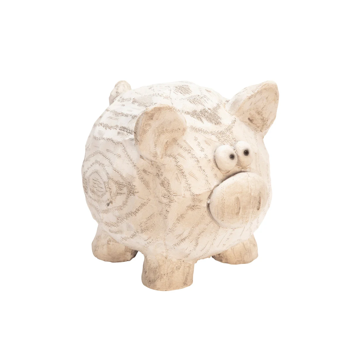 Sagebrook Home 14042-08 7" Resin Pig Decor, White