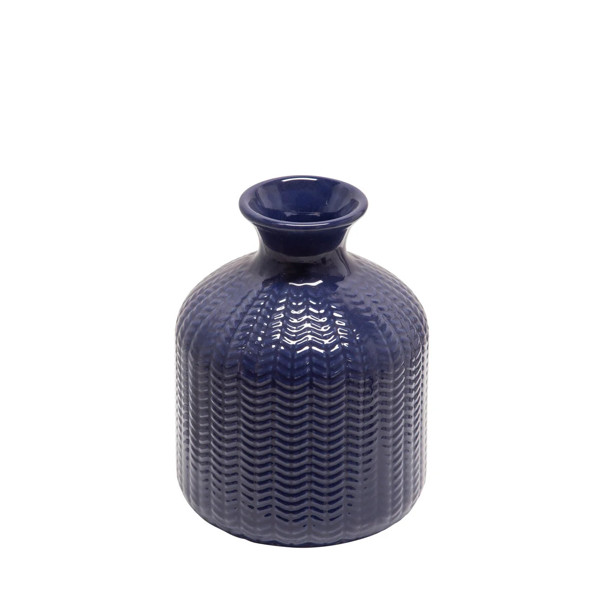 Sagebrook Home Ceramic 6`` Bottle Vase, Blue