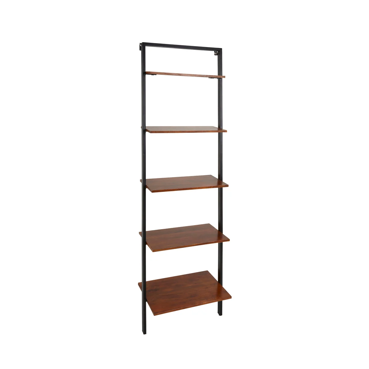 Sagebrook Home Mango Wood & Black Iron 78``Leaner Book Case, Kd