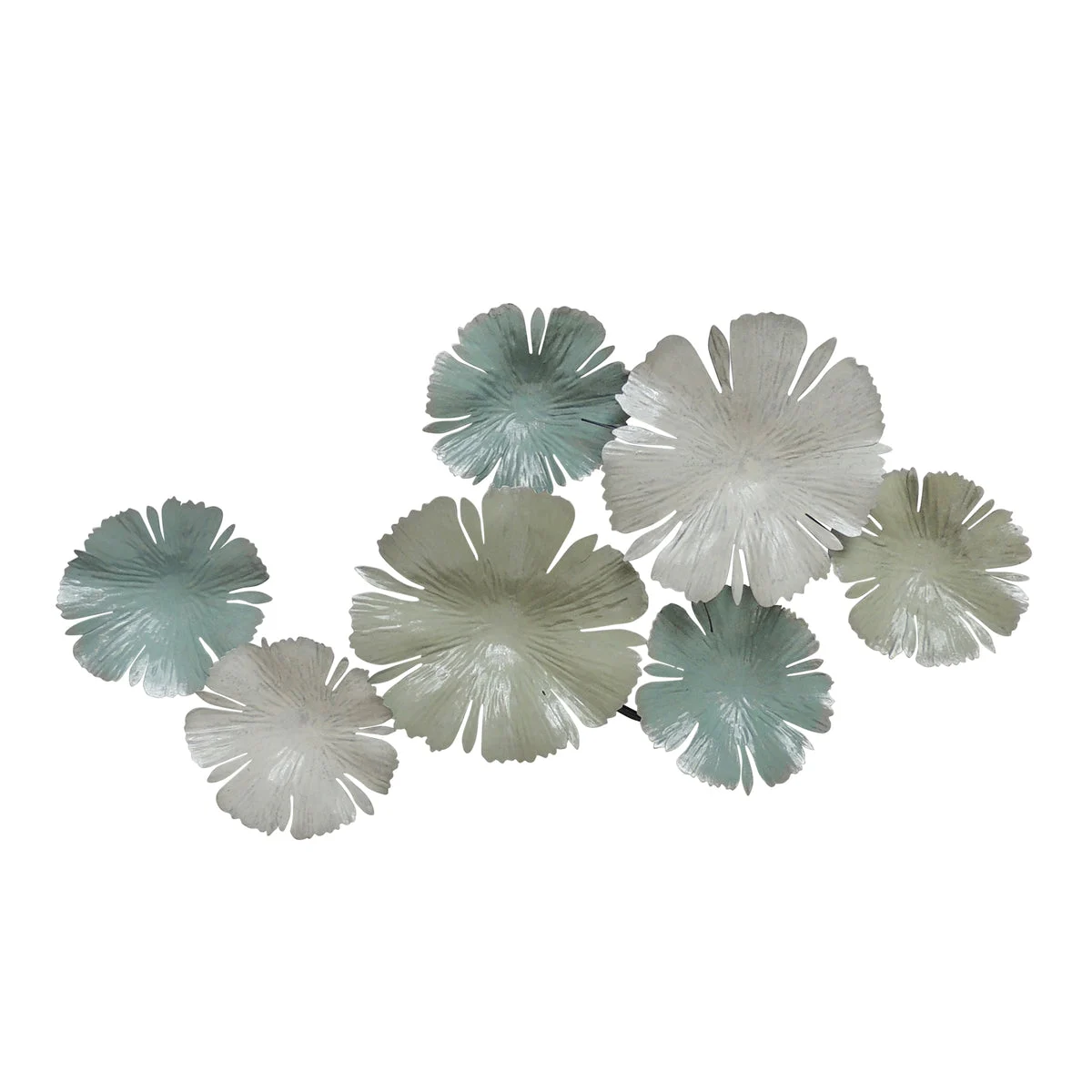 Sagebrook Home 14322 26.5" Metal Floral Wall Decor, Multi, Wb