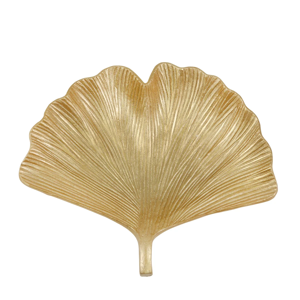 Sagebrook Home Resin 14`` Ginkgo Plate, Gold