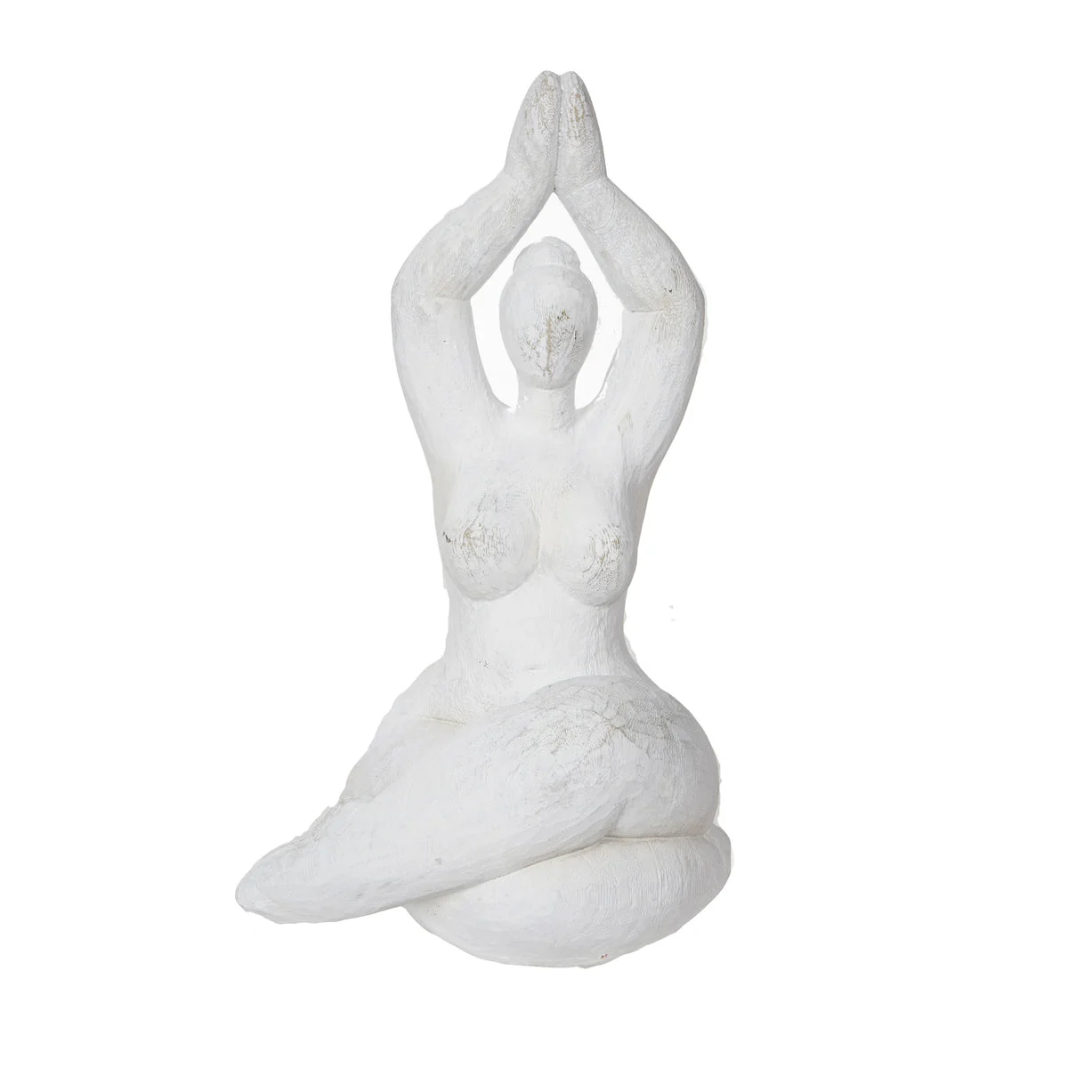 Sagebrook Home Resin 11" Namaste Female Yoga Figurine, White