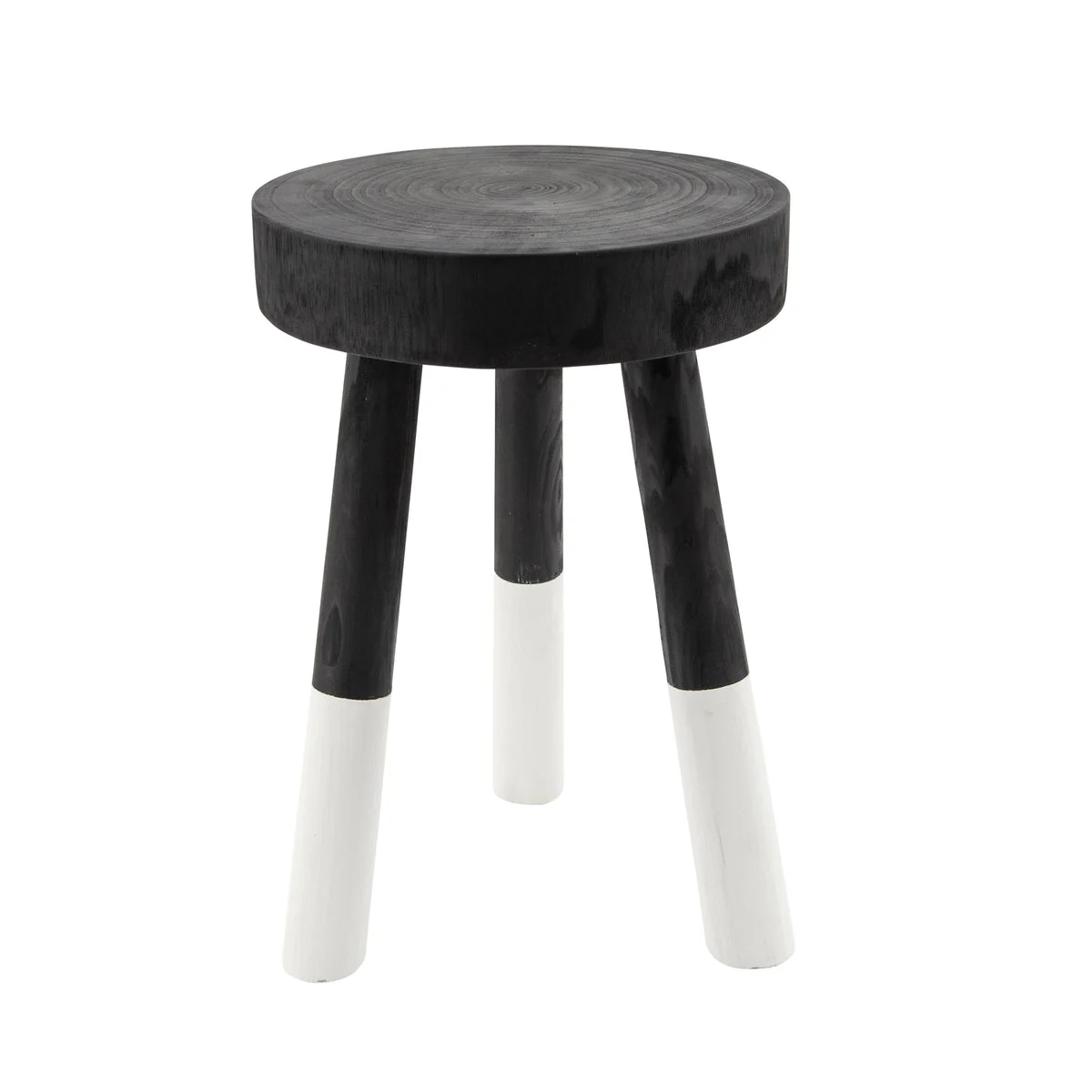 Sagebrook Home Wooden 17`` 2-Tone Stool, Black