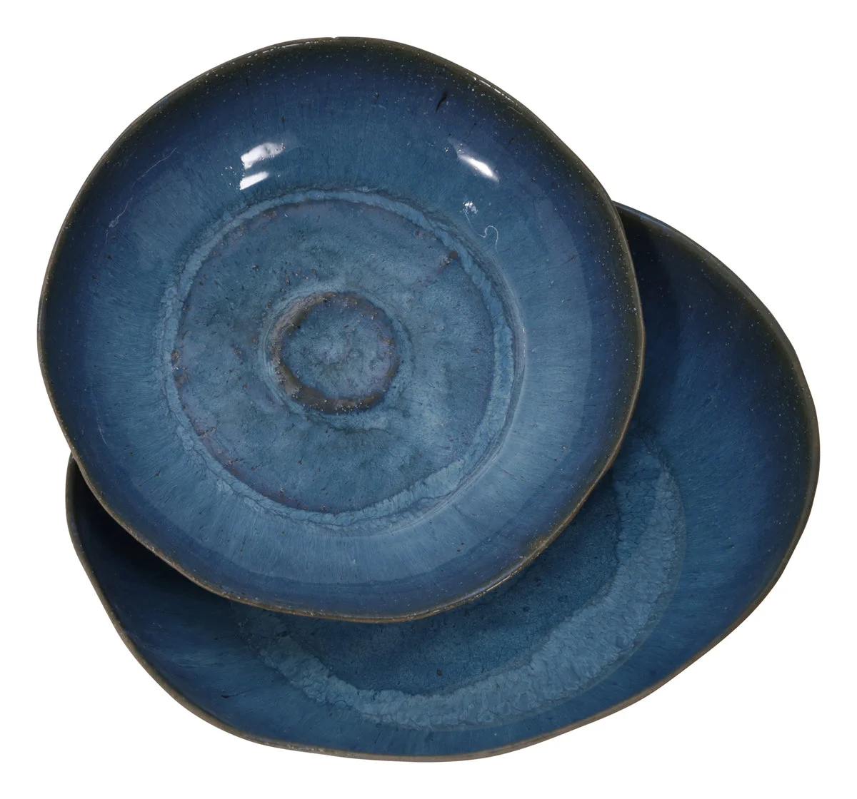 Sagebrook Home Set of 2 Ceramic 12/15`` Bowls, Blue