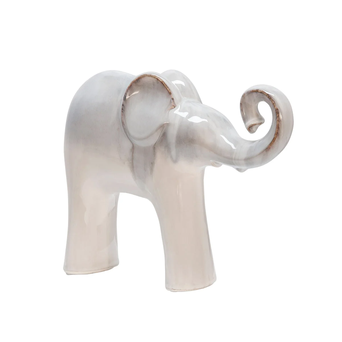 Sagebrook Home Ceramic 9.25" Elephant, Cream