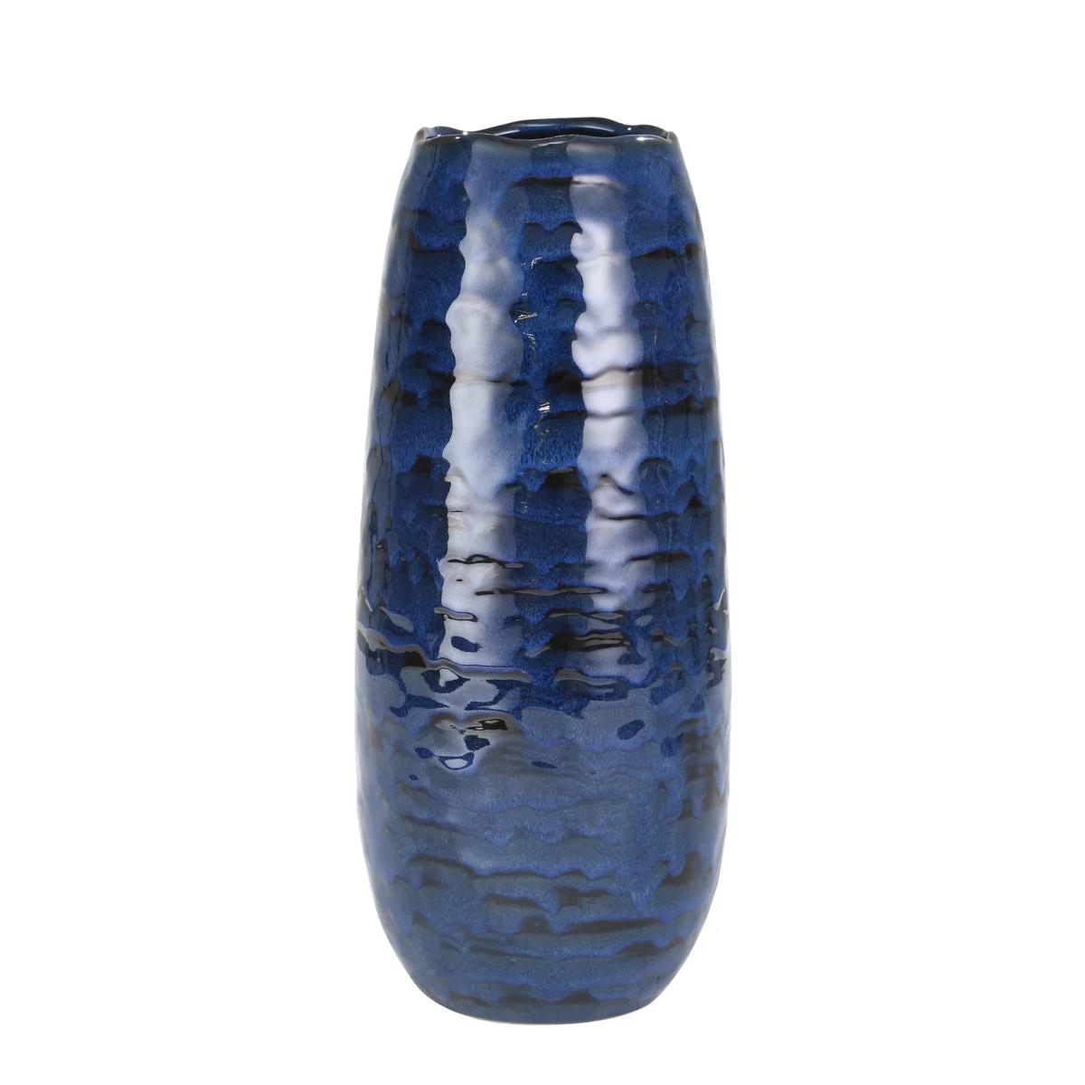 Sagebrook Home Ceramic 16`` Cone Vase, Blue