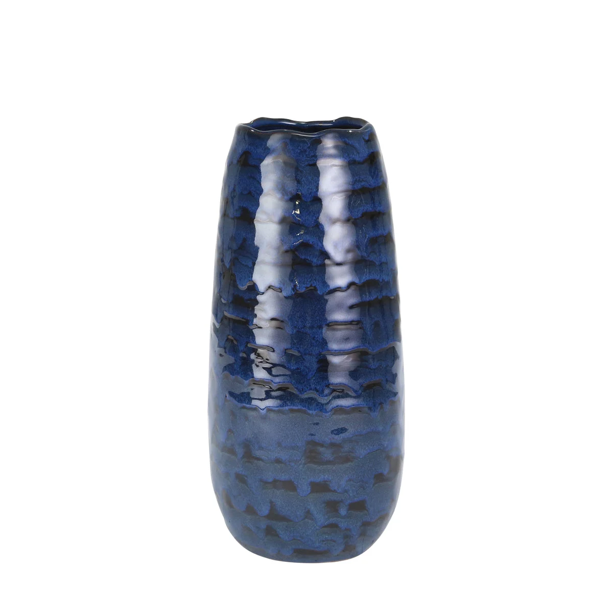 Sagebrook Home Ceramic 13.25`` Cone Vase, Blue