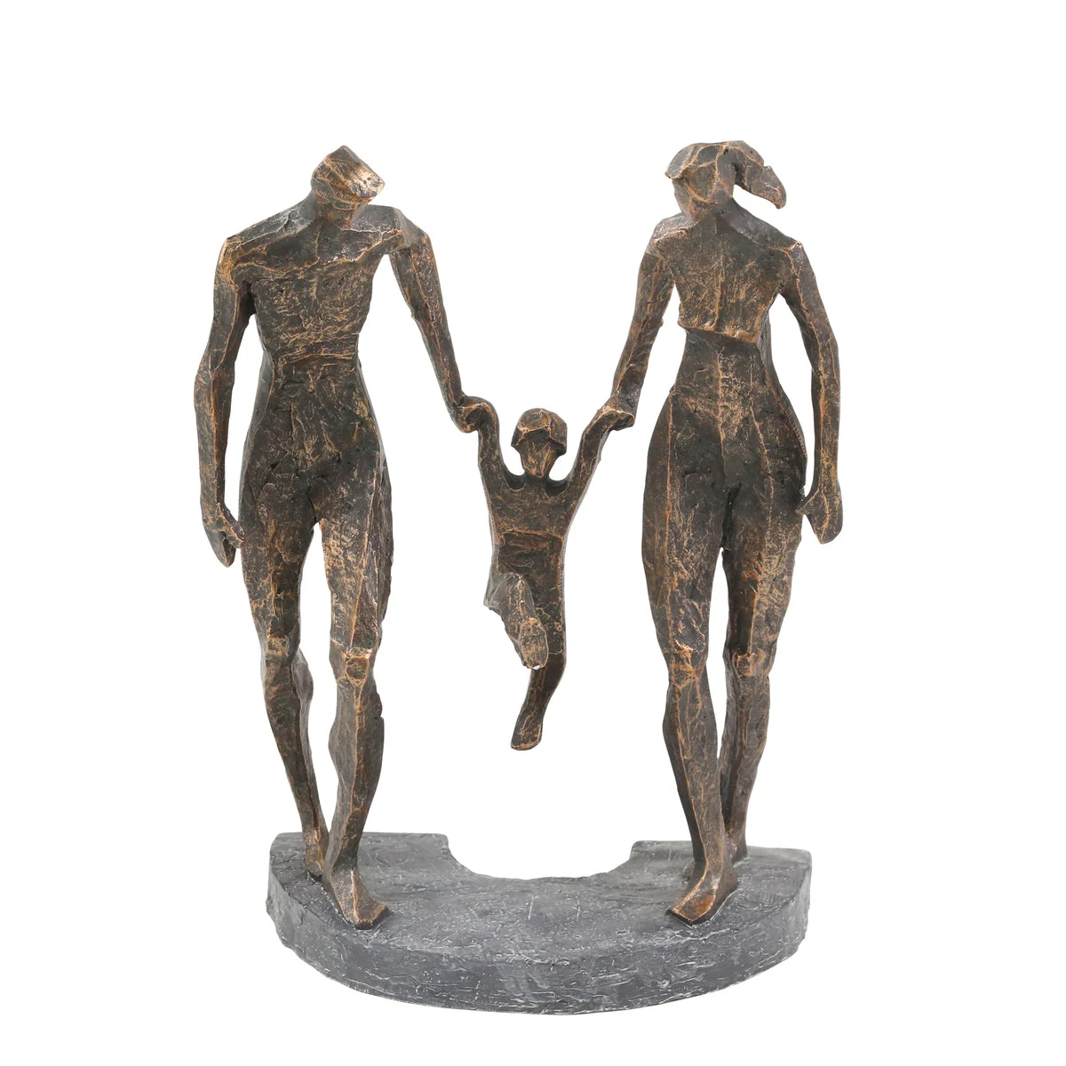 Sagebrook Home 14385 13" Polyresin Family Sculpture, Bronze