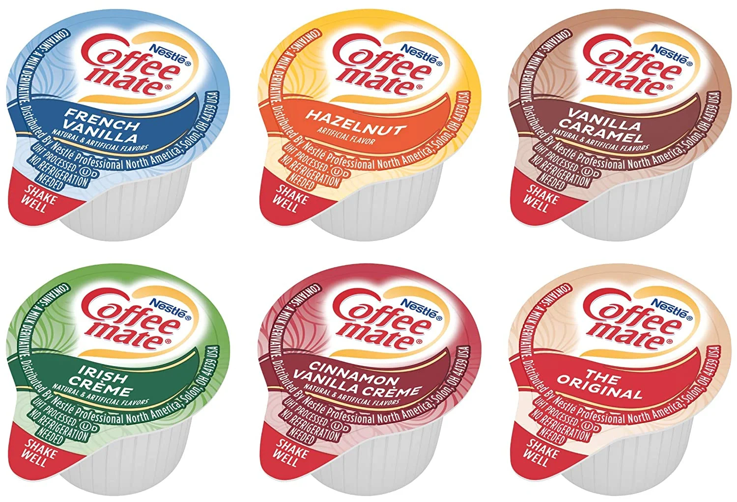 (144 Count) Coffee Mate Liquid Variety Pack (6 Flavor)