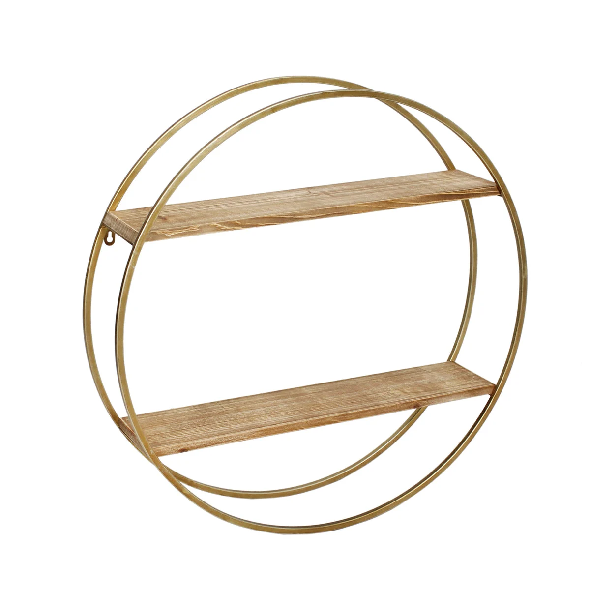 Sagebrook Home 14400 26" Metal / Wood 26" Wall Shelf, Gold
