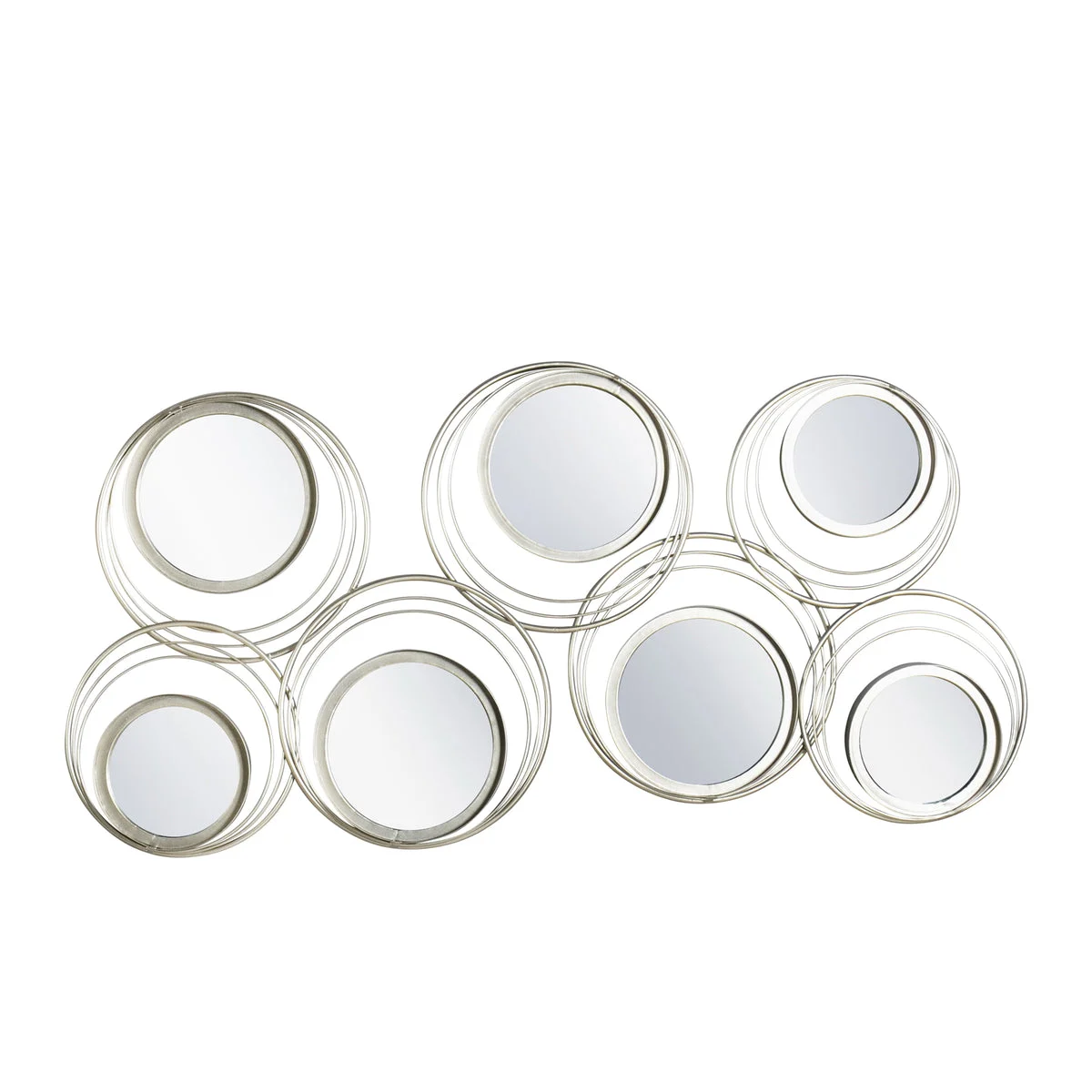 Sagebrook Home Metal 42`` Mirrored Wall Decor,Silver, Wb