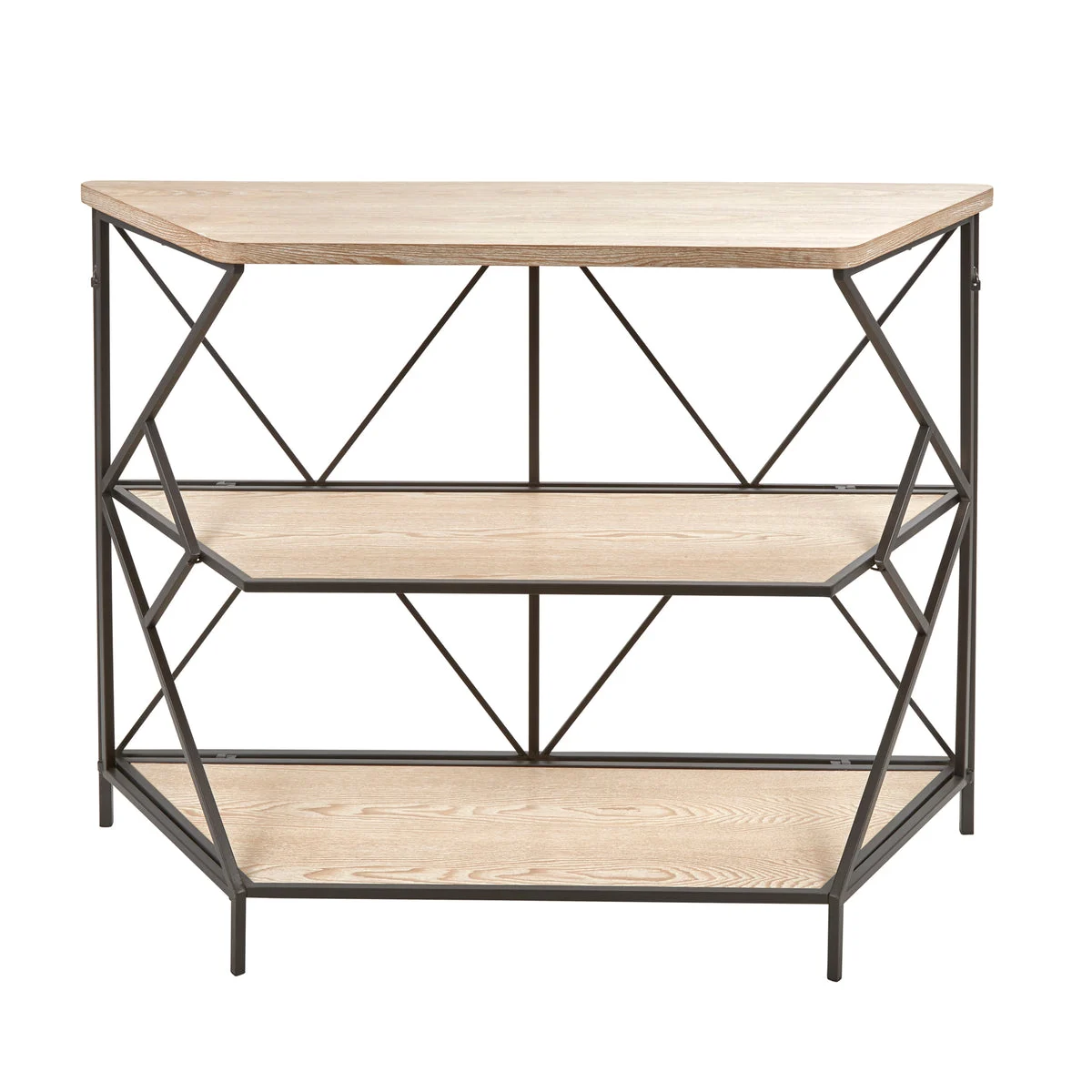 Sagebrook Home Wood / Metal 44`` 3 Tiered Shelf Unit, Brown