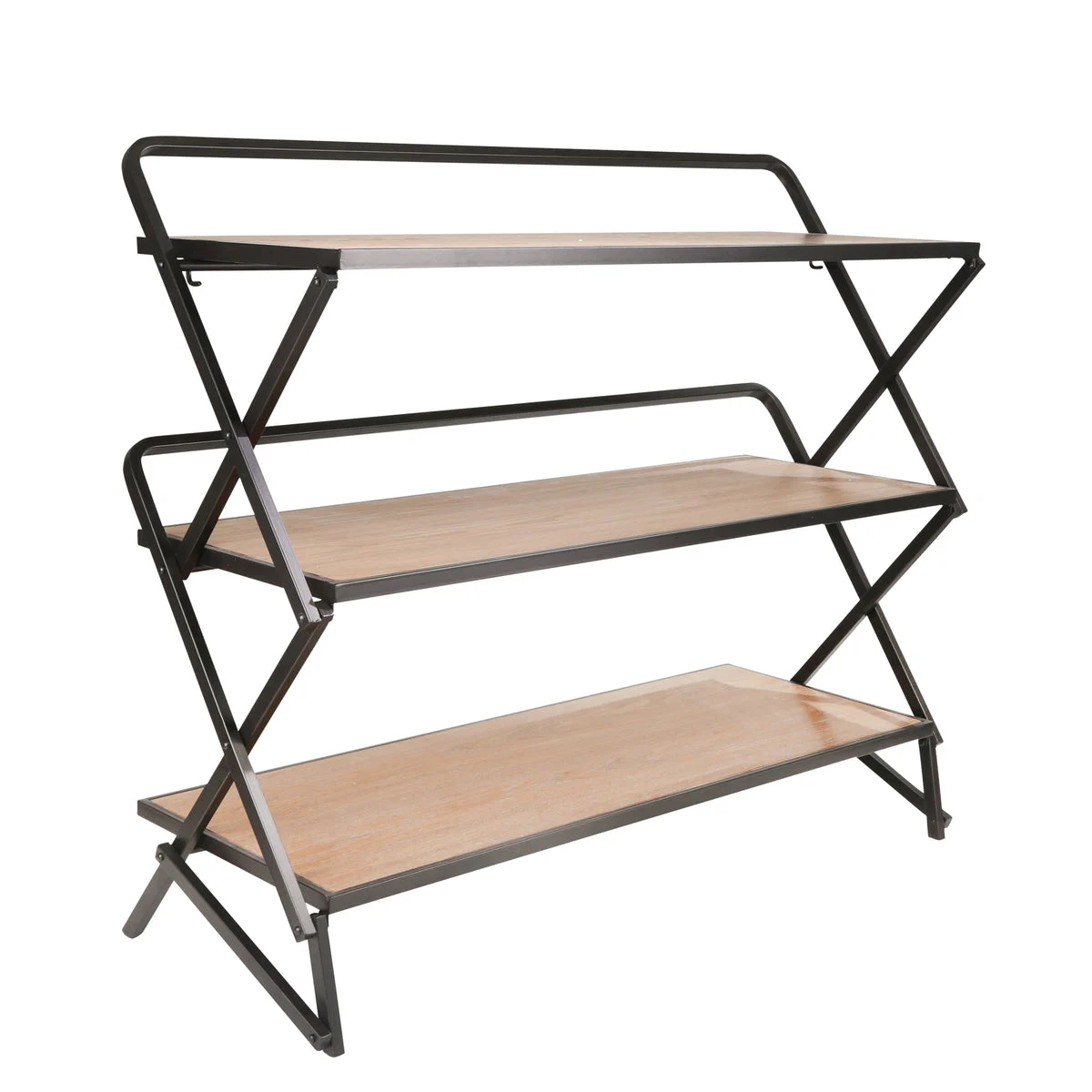 Sagebrook Home Wood / Metal 42`` 3 Tiered Shelf Unit, Brown