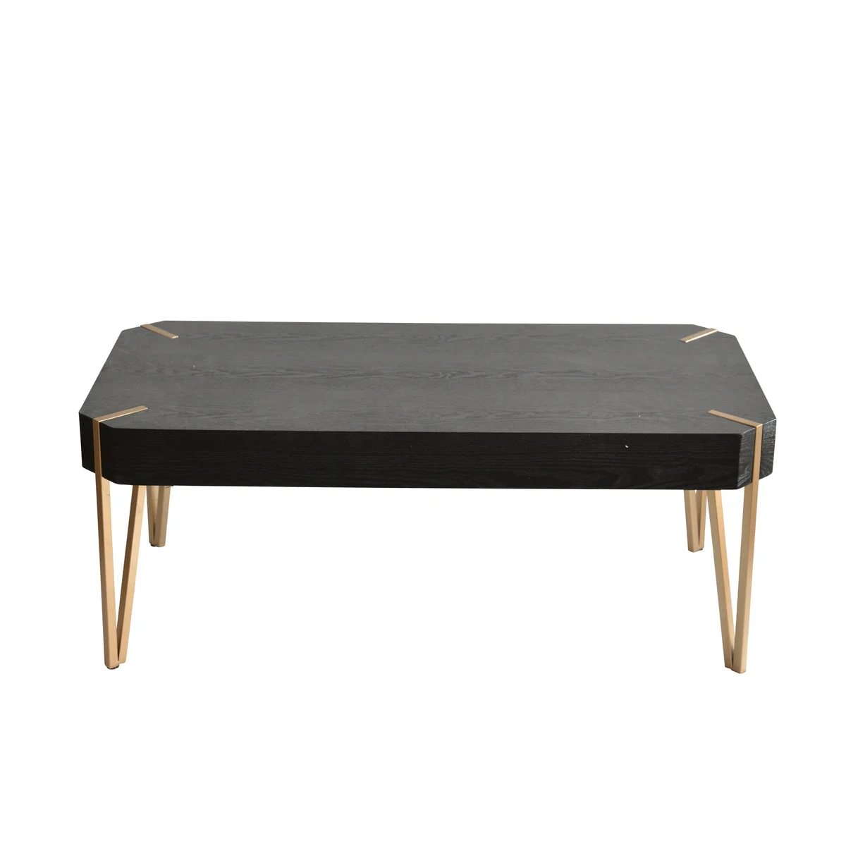 Sagebrook Home Wooden 46`` Cocktail Table, Black- Kd