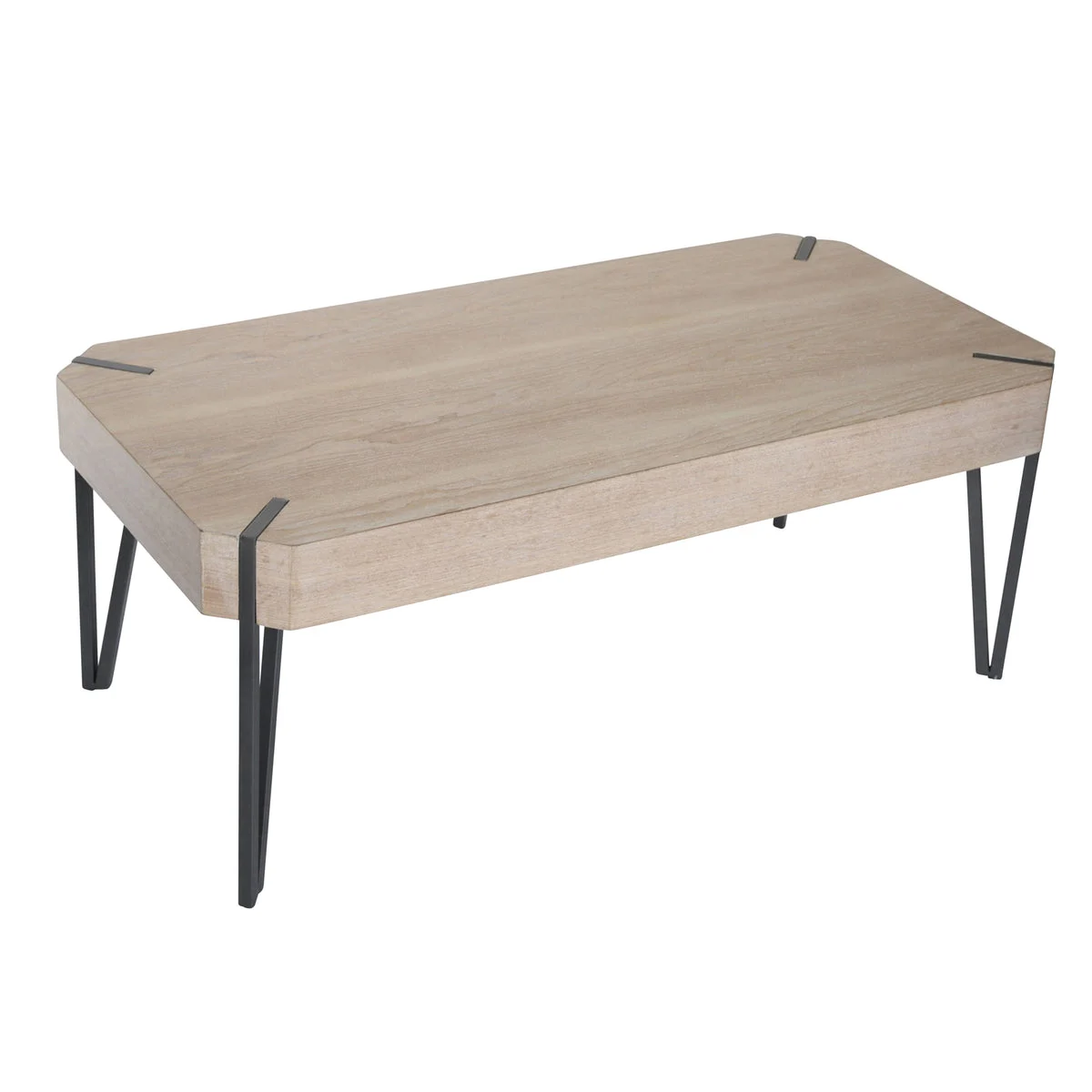 Sagebrook Home Wooden 46`` Cocktail Table, Beige Kd