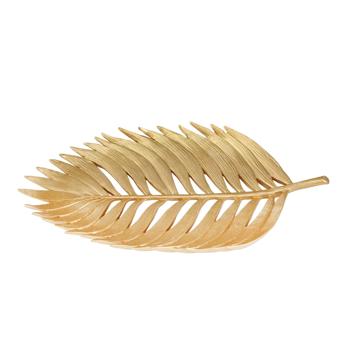 Sagebrook Home Polyresin 14`` Palm Leaf Decoration, Gold
