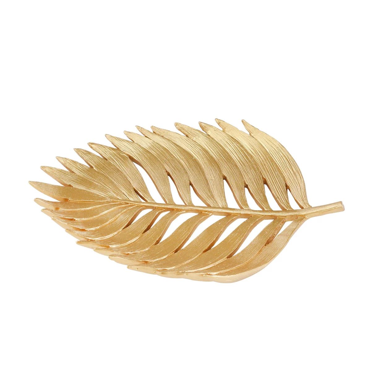 Sagebrook Home 14455-02 12" Polyresin Palm Leaf Decoration, Gold